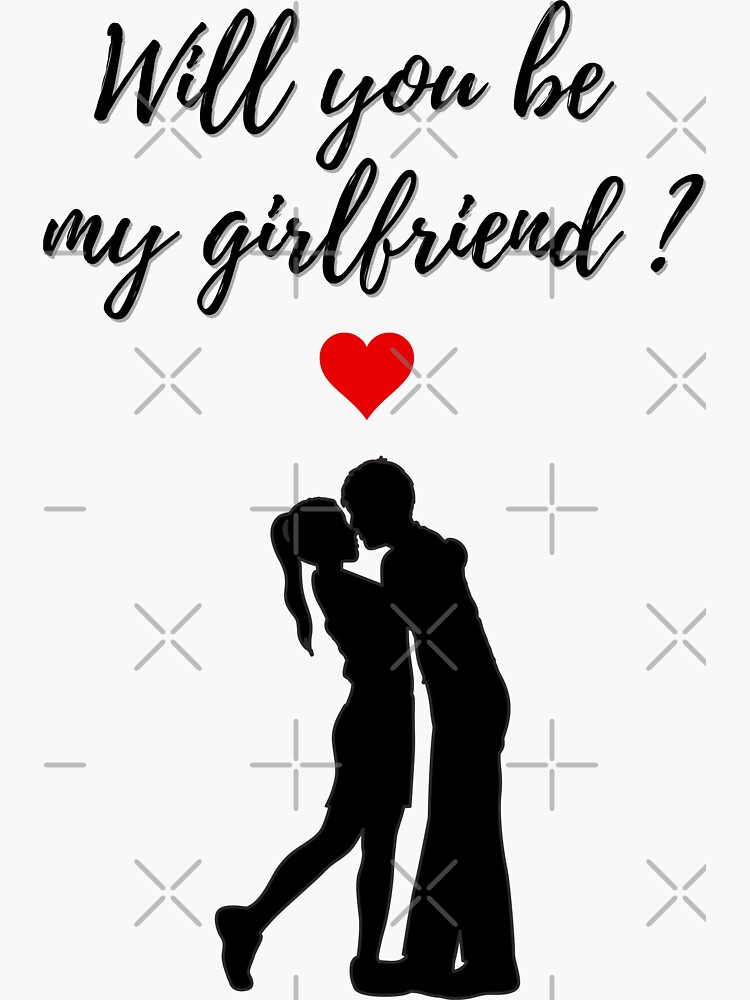 Will You Be My Girlfriend Lettering Stock Illustration 1007244343
