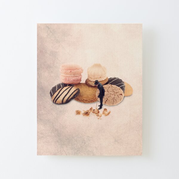 French cake and pastry print Canvas Mounted Print