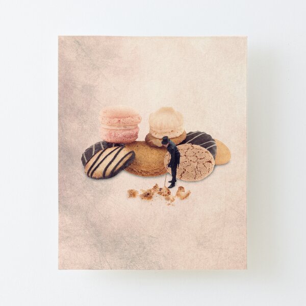French cake and pastry print Canvas Mounted Print