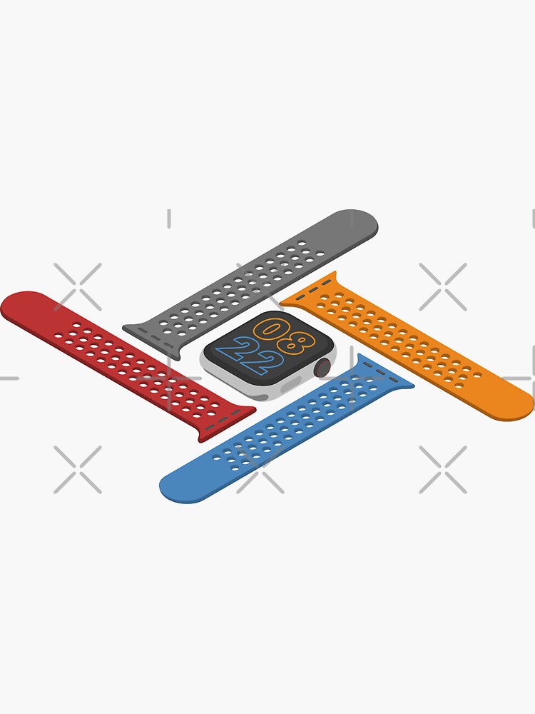 "What strap color for my watch isometric apple watch" Sticker for Sale by Gillillu Redbubble