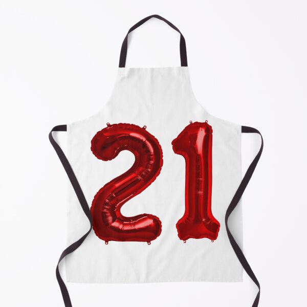 Item preview, Red 21st Birthday Metallic Helium Balloons Numbers designed and sold by Birthdates.