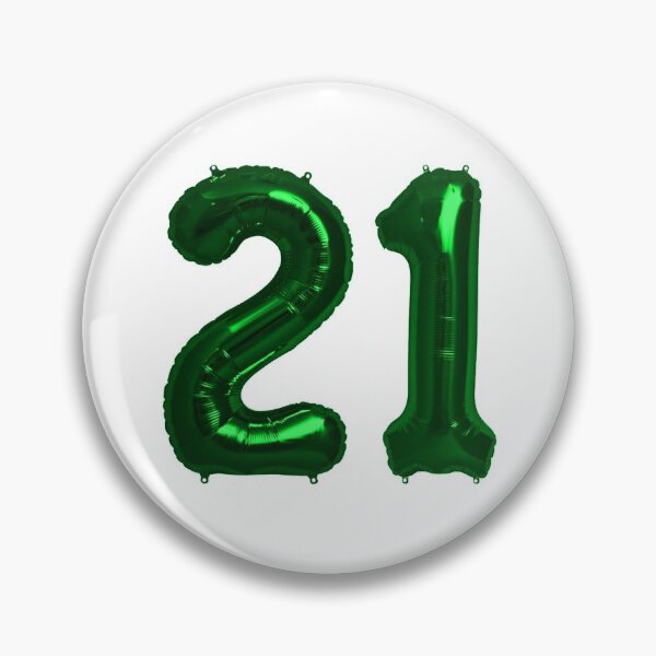 Item preview, Bright Green 21st Birthday Metallic Helium Balloons Numbers designed and sold by Birthdates.