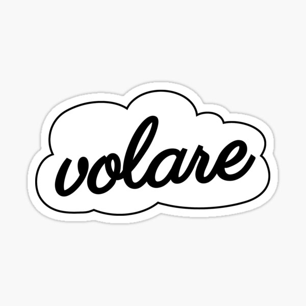Volare in the Clouds Sticker