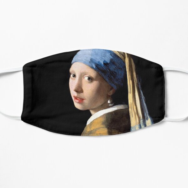 Girl with a pearl earring - Jan Vermeer Dutch Painter Gift Flat Mask