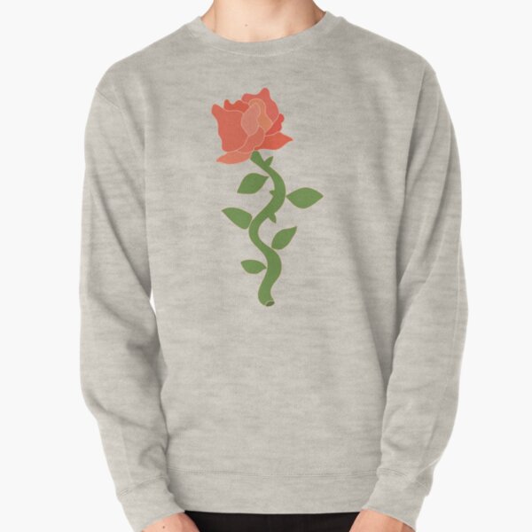 Beautiful Glass Rose Design Pullover Sweatshirt