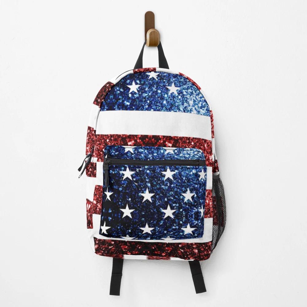 RED WHITE AND BLUE FLAG DESIGN SPARKLING RHINESTONE BACKPACK FLAG DESIGN SPARKLING RHINESTONE BACKPACK | eBay main image 2