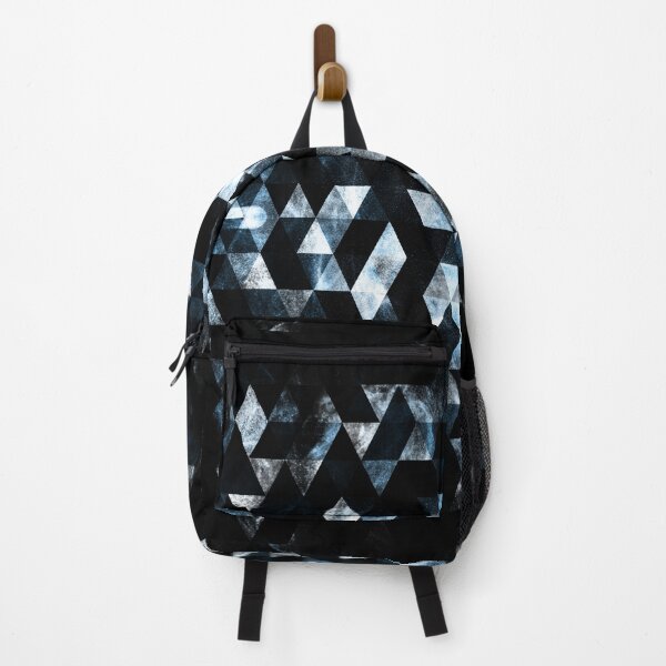 Item preview, Triangle Geometric Misty Blue Black White Smoky Galaxy pattern designed and sold by PLdesign.