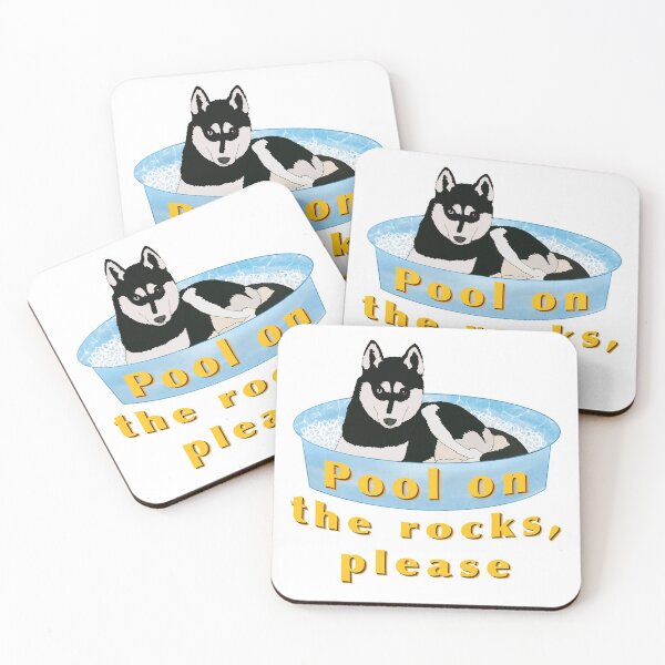 Item preview, Husky wants a pool on the rocks, please.  designed and sold by Laya & co..