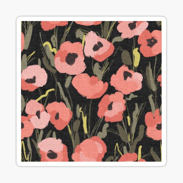 Abstract Poppies Sticker