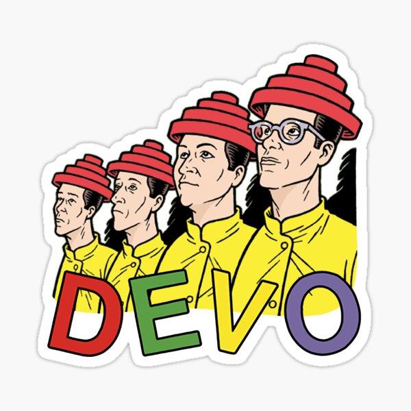 Devo Cartoon Band Graphic Sticker