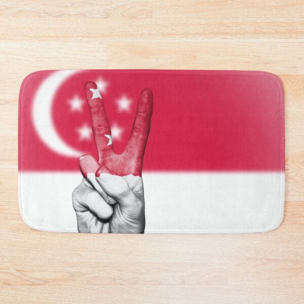 Item preview, Flag Of Singapore Painted Hand designed and sold by presenthome.