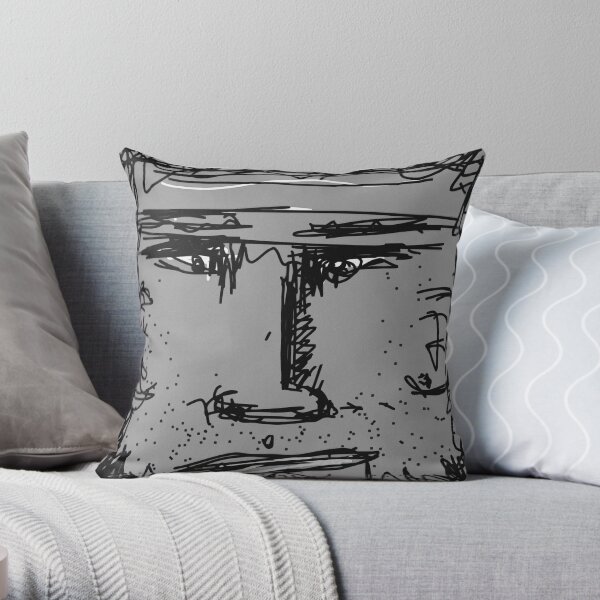 Ugly Grey Throw Pillow