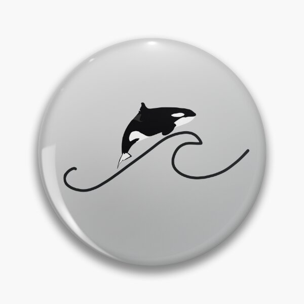 Item preview, Katina the killer whale riding a wave designed and sold by Animaldesigns24.