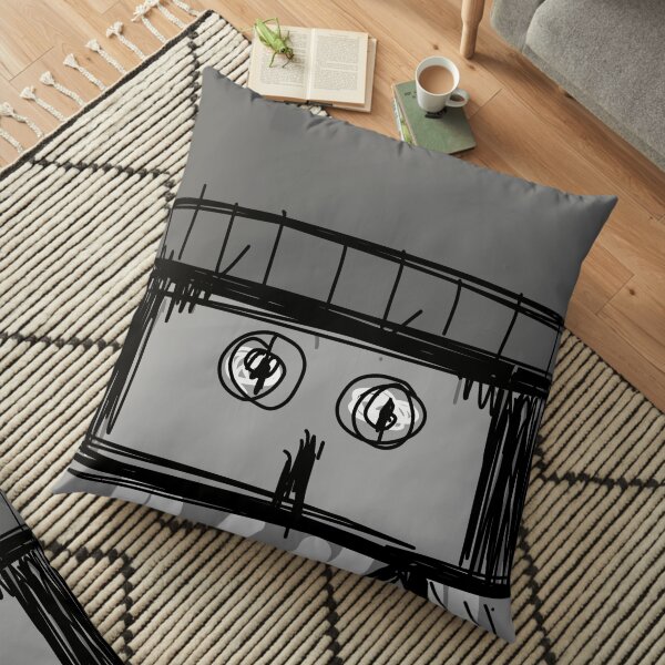 Grey Scarf Floor Pillow