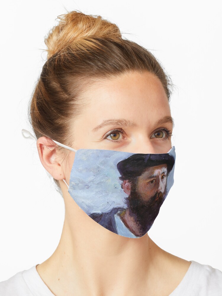 Selbstportrat Mit Baskenmutze Von Claude Monet Maske Von Vintagerepros Redbubble