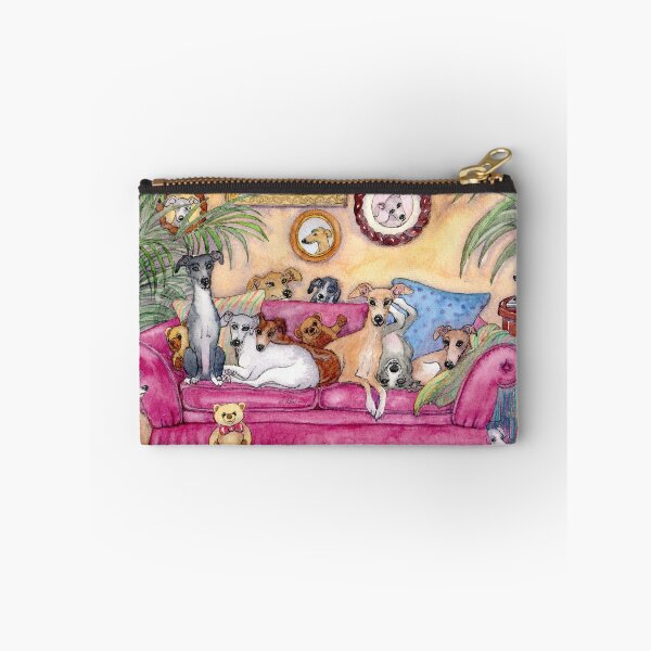 Item preview, This is our sofa. So - where's yours? Greyhounds and whippets on the couch. designed and sold by SusanAlisonArt.