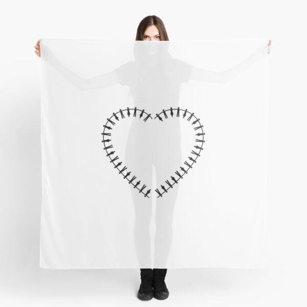 Hearts Human Chain Scarf