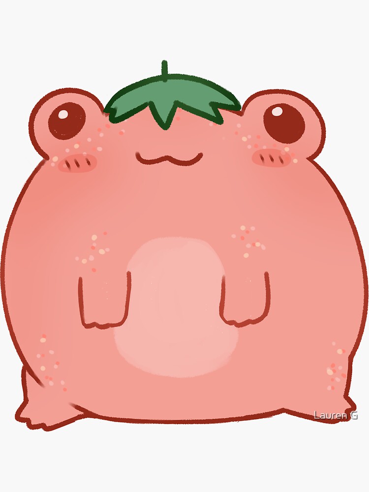 "strawberry frog" Sticker for Sale by linyue | Redbubble