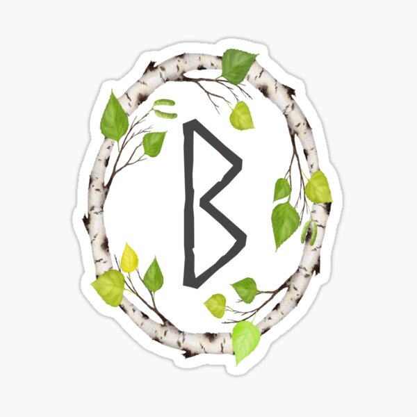 Berkana Elder Futhark Viking Rune Sticker