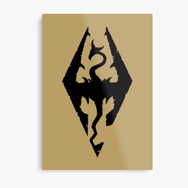 Skyrim Logo Metal Prints Redbubble