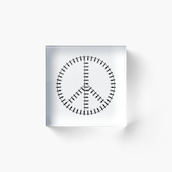 Peace Human Chain Acrylic Block