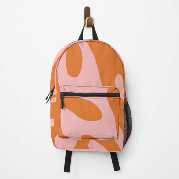 Item preview, Funky Cutouts Abstract Minimalist Pattern in Burnt Orange and Pink designed and sold by kierkegaard.