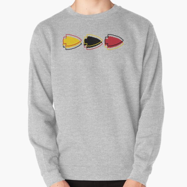 Chiefs Arrowhead Pattern on White Pullover Sweatshirt
