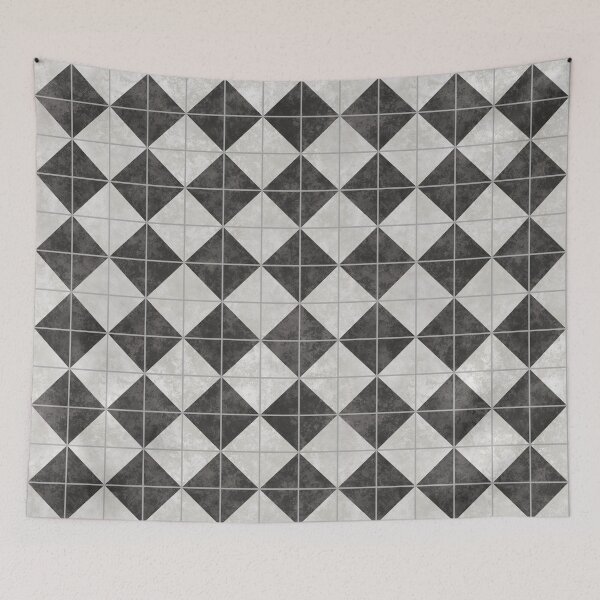 Item preview, Black and white argyle tiles designed and sold by Sybille-Yates.
