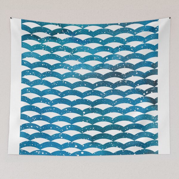 Item preview, Galaxy Ocean Wave Pattern - Blue Palette designed and sold by galleasstudio.