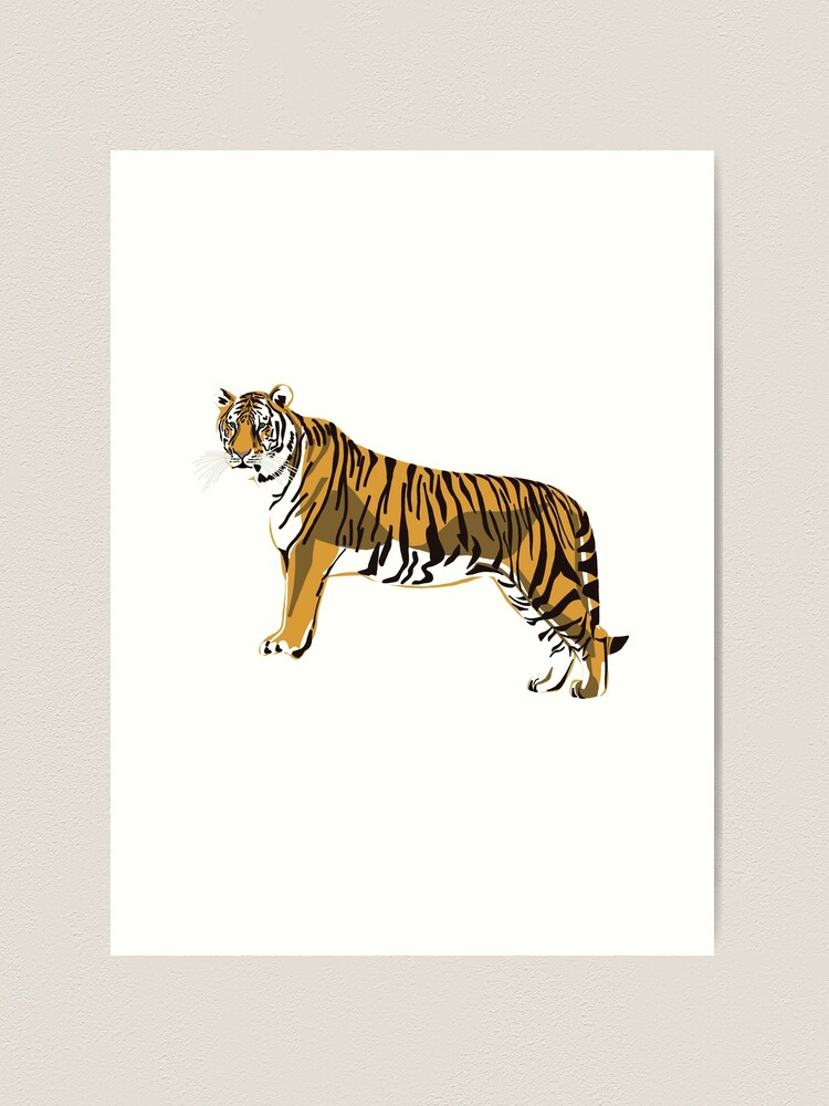 Animals Tropical Tigers Forest Safari Watercolor Fabric Amur Tiger