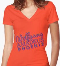 Wolfgang Amadeus Phoenix Music T-Shirt Women's Fitted V-Neck T-Shirt