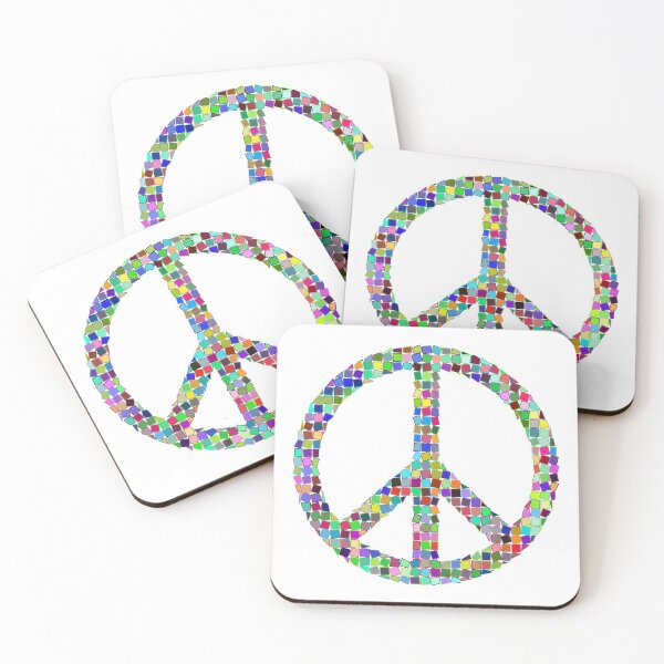 Item preview, Mosaic Peace Symbol Give Peace a Chance designed and sold by adorableandcute.