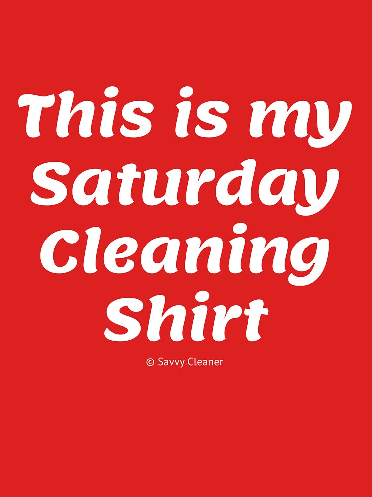Thumbnail 3 of 3, Fitted V-Neck T-Shirt, This is My Saturday Cleaning Shirt designed and sold by SavvyCleaner.