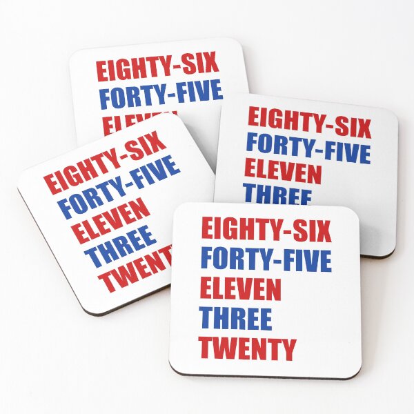 Item preview, 864511320 Eighty-Six, Forty-Five, Eleven, Three, Twenty Red Blue designed and sold by jaycartoonist.