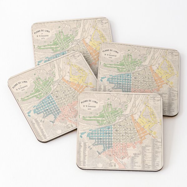 Item preview, Vintage Map of Lima Peru (1872) designed and sold by BravuraMedia.