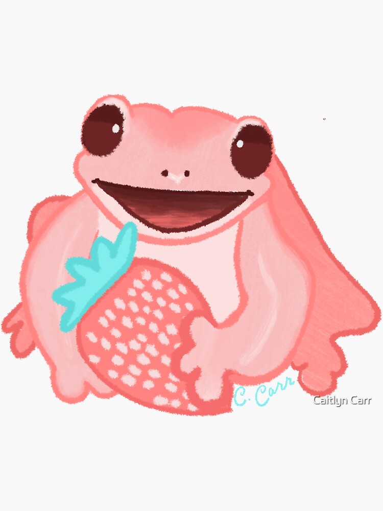"Strawberry Frog" Sticker for Sale by cc1401 Redbubble