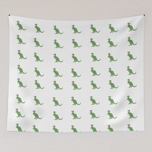 Item preview, T-Rex green Dino repeated print  designed and sold by MollyJaneArt.