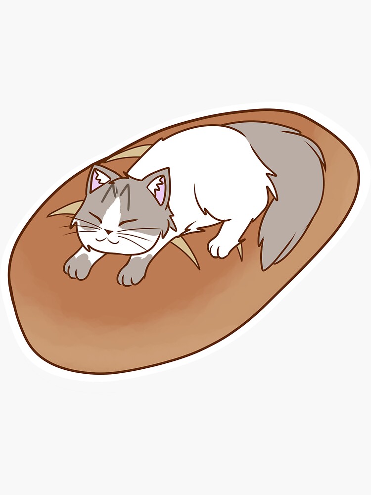 "Pure Bread Cat" Sticker for Sale by Lycorislunaris Redbubble