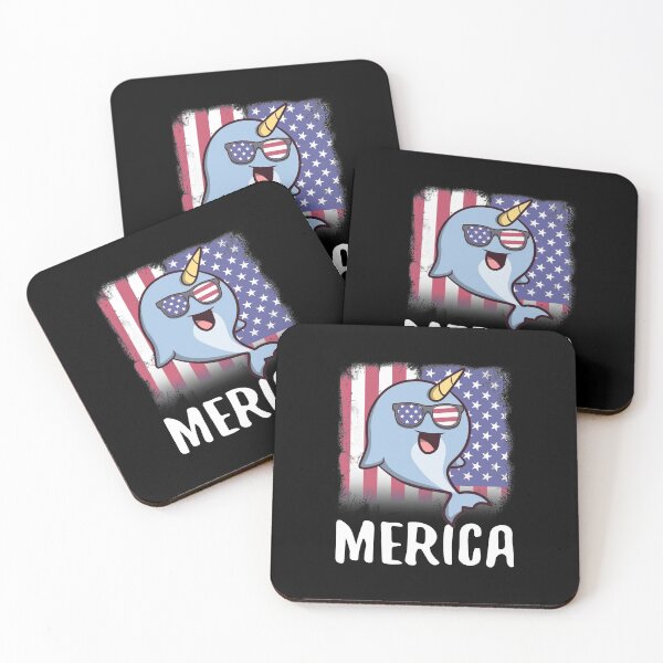 Item preview, Merica Narwhal USA American Flag designed and sold by fatamyfan1.