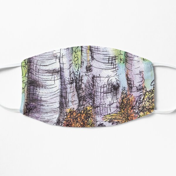 Birch Trees Flat Mask