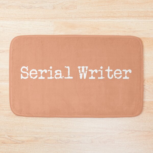 Item preview, Serial Writer White Type on Peach designed and sold by TeaRoseWriter.