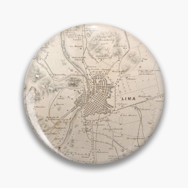 Item preview, Vintage Lima Peru Environs Map (1857) designed and sold by BravuraMedia.