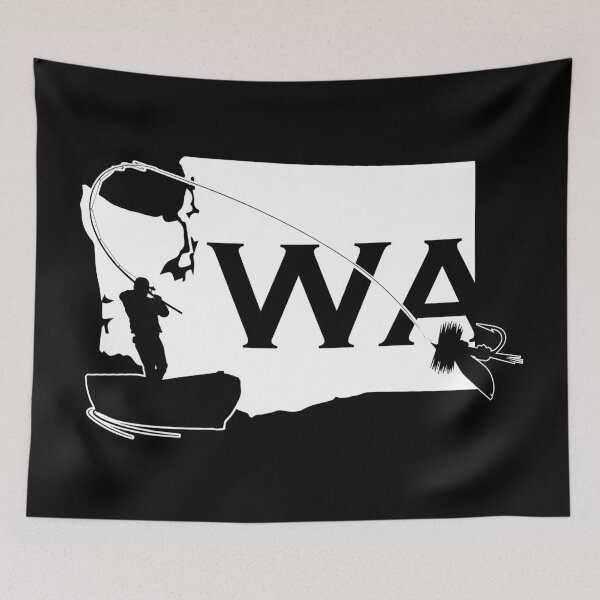 Item preview, Fly Fishing in Washington State designed and sold by CoolSilhouettes.