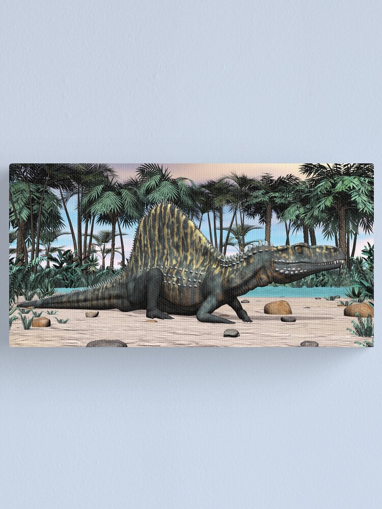 A Rubeosaurus roams a prehistoric environment Solid-Faced Canvas Print