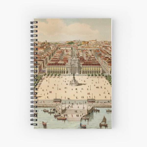 Aperçu de l'œuvre Carte vintage de Lisbonne Portugal (1860) créée et vendue par BravuraMedia.