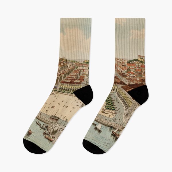 Item preview, Vintage Map of Lisbon Portugal (1860) designed and sold by BravuraMedia.
