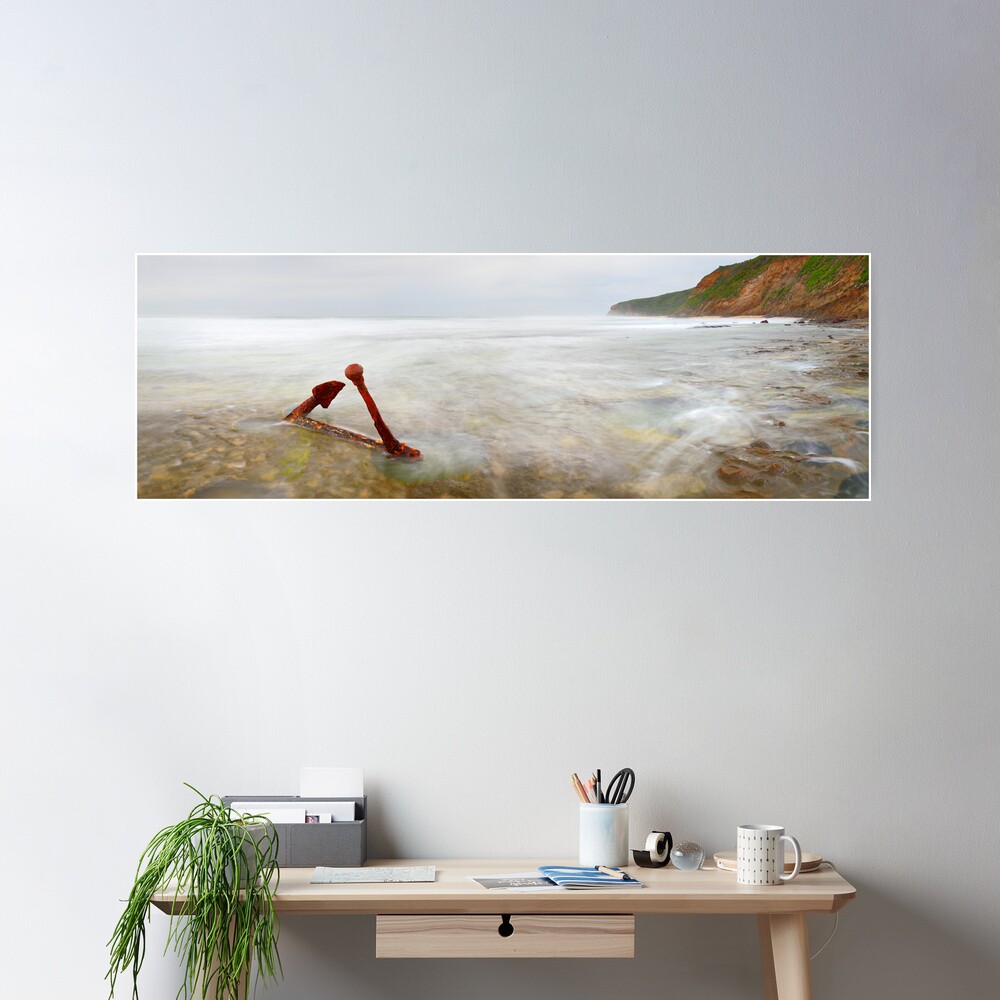 Marie Gabrielle Anchor, Shipwreck Coast, Victoria, Australia Poster