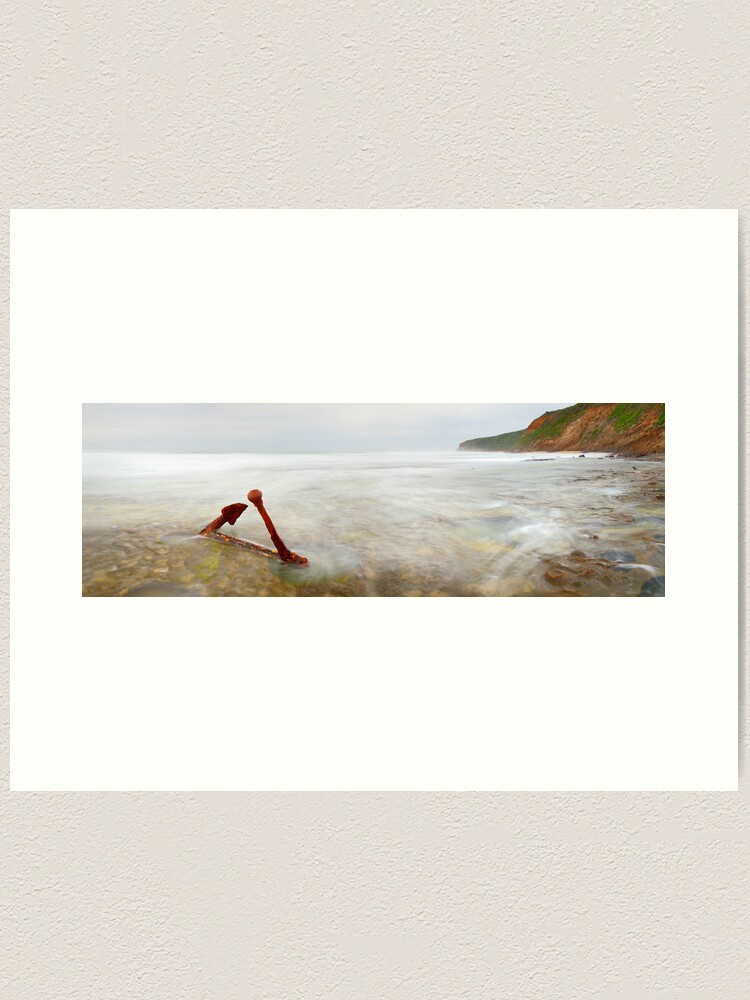 Alternate view of Marie Gabrielle Anchor, Shipwreck Coast, Victoria, Australia Art Print