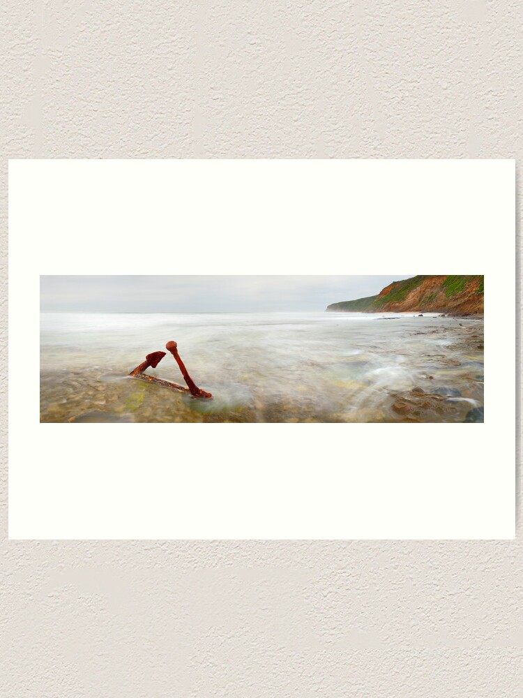 Alternate view of Marie Gabrielle Anchor, Shipwreck Coast, Victoria, Australia Art Print