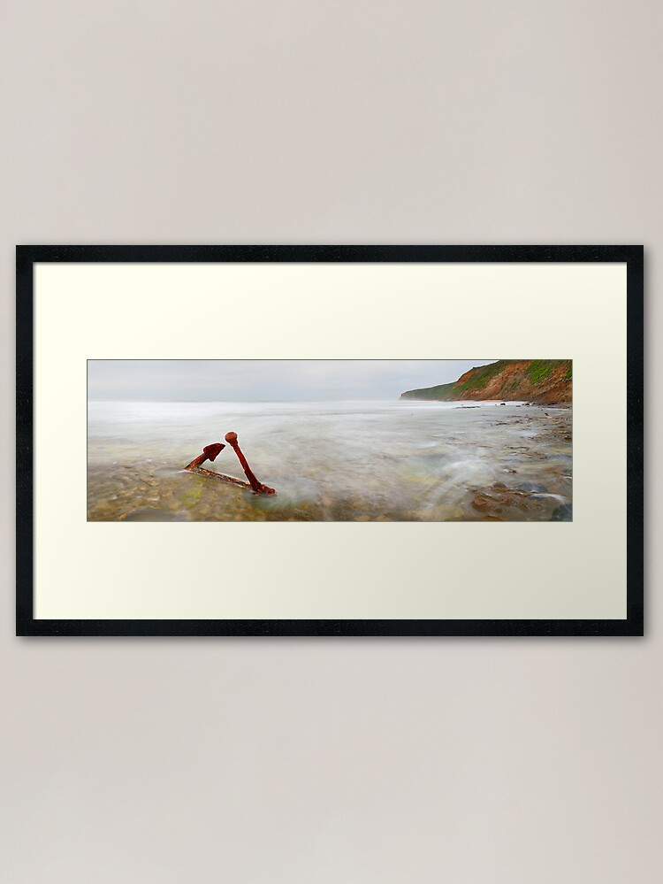 Alternate view of Marie Gabrielle Anchor, Shipwreck Coast, Victoria, Australia Framed Art Print